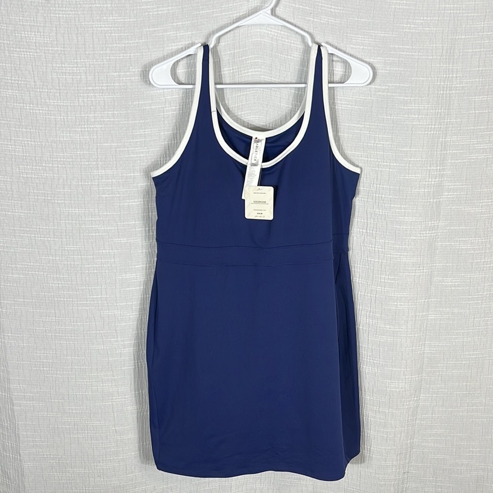 Fabletics Sporty Built‎ In Short Mini Tennis Dress Navy Blue New NWT Size XXL - Picture 4 of 11